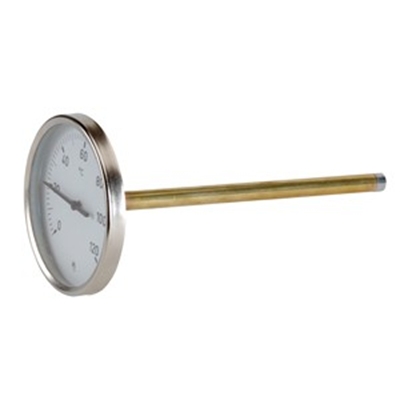 THERMOMETRE AXIAL CADRAN 63MM PLONGEUR