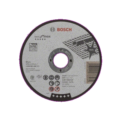 MEULE TRONCONNAGE PLATE 125X1,6 METAUX A46T