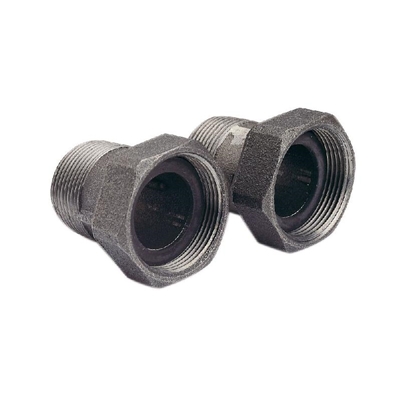 PAIRE D'UNION ACIER  AVEC JOINTS POUR CIRCULATEUR DN28