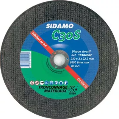 MEULE DE TRONÇONNAGE À MOYEU DÉPORTÉ POUR MACHINES PORTATIVES