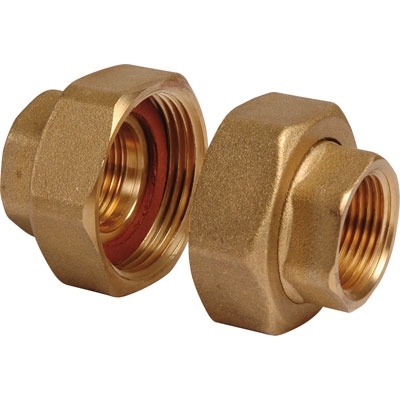 PAIRE UNION LAITON ECROU 1'1/4 X 3/4 FEM CIRCUL. SANITAIRE