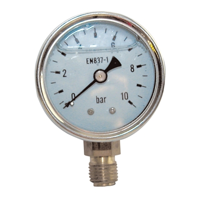 MANOMETRE GLYCERINE RADIAL 0 A   6 BAR 8X13 Ø63MM