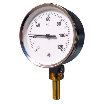 THERMOMETRE AXIAL CADRAN 80MM PLONGEUR