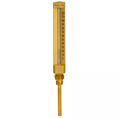 THERMOMÈTRE INDUSTRIE DROIT  PLONGEUR  63MM 1/2 MÂLE