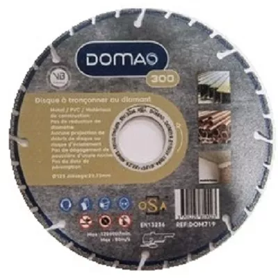 DISQUE DIAMANT MULTI-USAGE Ø125MM DOMAO