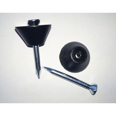 RONDELLES ET CLOU DE MONTAGE / NAPPE NOIRE X 100 PCES