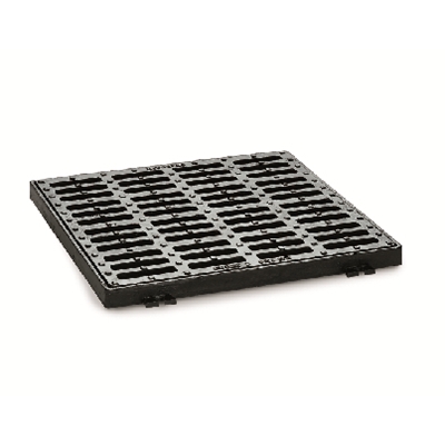 GRILLE FONTE PLATE 300X300  PMR + CADRE C250