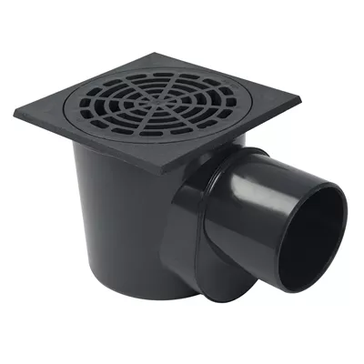 SIPHON À PANIER  SORTIE HORIZONTALE Ø100