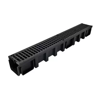 CANIVEAU CONNECTO PVC 1000X130XH115MM+GRILLE POLYAMIDE B125