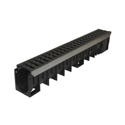 CANIVEAUI DRAINYL PEHD AVEC GRILLE FONTE C250