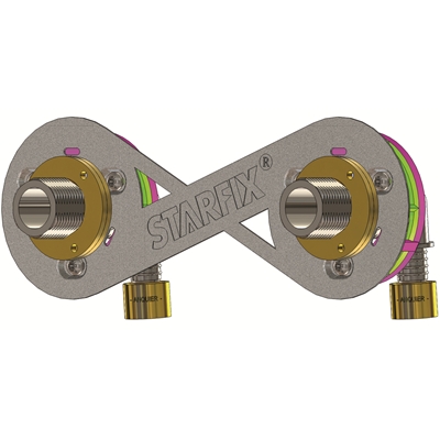 STARFIX DUO 150MM F1/2'' PER GLISSEMENT 12MM SORTIE COUDEE