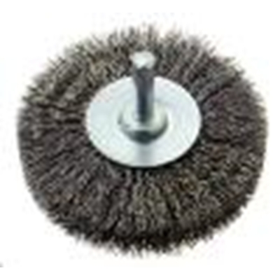 BROSSE CIRCULAIRE SUR TIGE 6MM FIL ACIER 0.3MM 2 RANGS