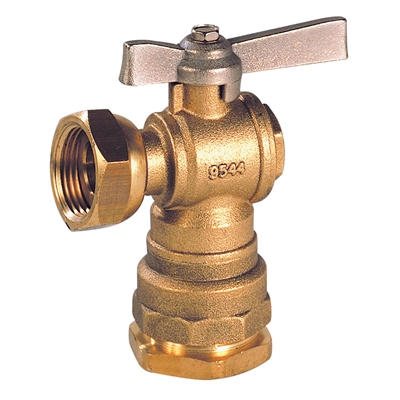 VANNE SPHERE  D'EQUERRE PE 25MM / ECROU 20X27