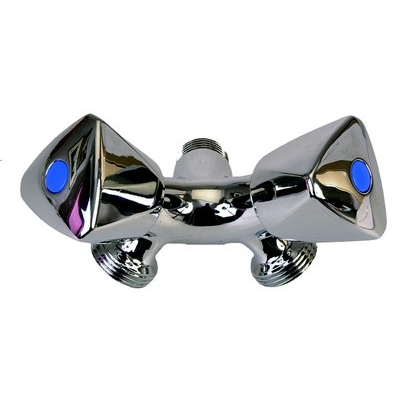 ROBINET DOUBLE EN Y MACHINE A LAVER CHROME