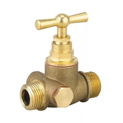 ROBINET DOUBLE MÂLE À BOUCHON