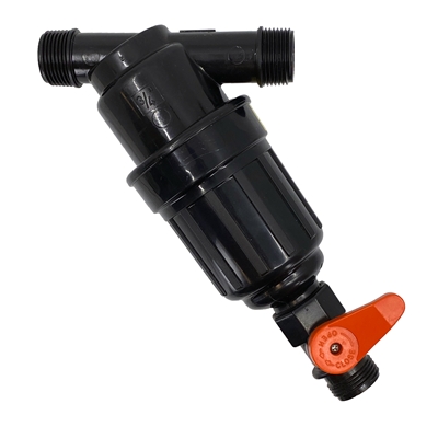 PREFILTRATION EN Y 20X27 A TAMIS 100µ ET PURGE