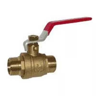 VANNE À SPHÈRE LAITON MM - POIGNÉE ROUGE SÉRIE 582