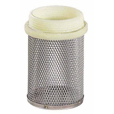 CRÉPINE SEULE FILETAGE PLASTIQUE MAILLE INOX