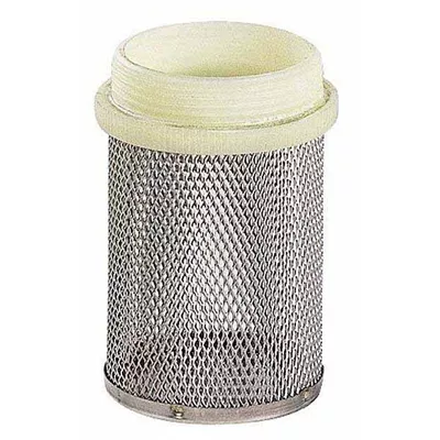 CRÉPINE SEULE FILETAGE PLASTIQUE MAILLE INOX