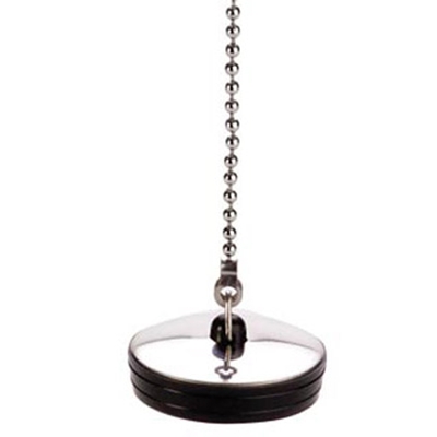 BOUCHON DE BONDE PLAQUE INOX ET CHAINETTE 30CM