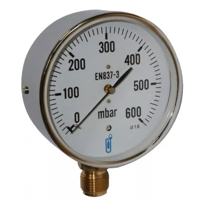 MANOMÈTRE GAZ RADIAL Ø 50MM - 10 X 100 MÂLE