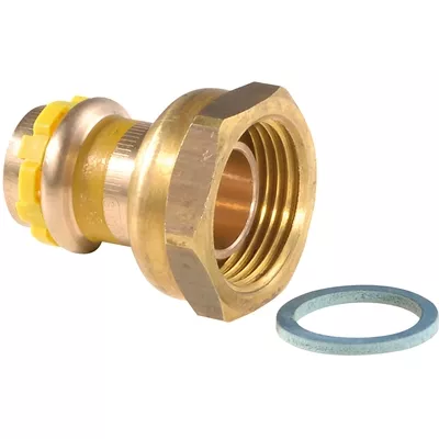 RACCORD 2 PIÈCES À SERTIR GAZ FEMELLE À ÉCROU