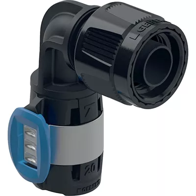 COUDE 90° GEBERIT FLOWFIT AVEC MASTERFIX: PPSU, D=16MM, RPMF=1/2''