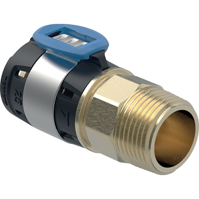 RACCORD GEBERIT FLOWFIT AVEC FILETAGE MÂLE D=16MM, R=1/2''