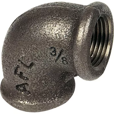 COUDE FONTE MALLÉABLE 90° FF 90 NOIR