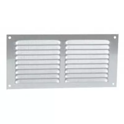 GRILLE À VISSER ANODISÉE GRISE RECTANGULAIRE HORIZONTALE