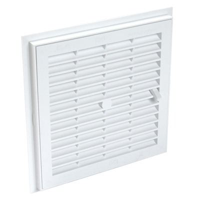 GRILLE VENTILATION A SCELLER CARREE A FERMETURE MOUSTIQUAIRE