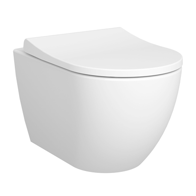 PACK CUVETTE SUSPENDUE DOMAO300 SANS BRIDE ABATTANT SLIM FREIN DE CHUTE