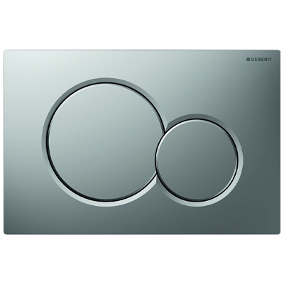 PLAQUE DECLENCHEMENT SIGMA01 DOUBLE TOUCHE CHTOME MAT