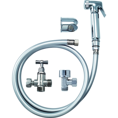 PACK HYGIENE - WC CONFORT FLEXIBLE DOUCHETTE LAITON CHROME