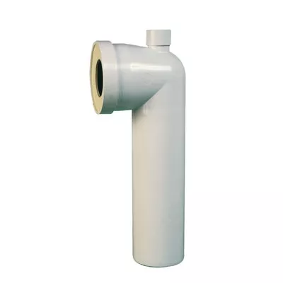PIPE WC LONGUE 90° Ø 93MM MÂLE À PIQUAGE Ø 40MM FEMELLE