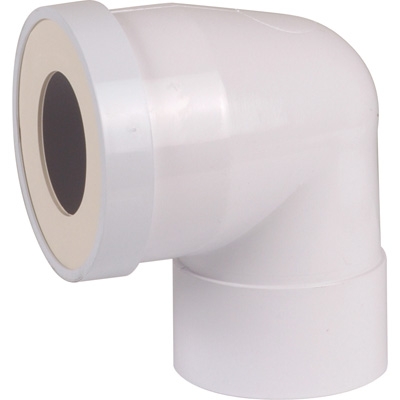 PIPE WC 90° COURTE FEMEL.Ø100MM  JOINT Ø85/107MM