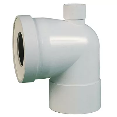 PIPE WC COURTE 90° Ø 100MM FEMELLE À PIQUAGE Ø 40MM FEMELLE
