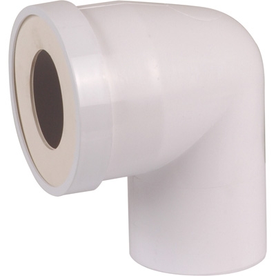 PIPE WC 90° COURTE MALE Ø100MM JOINT Ø85/107MM