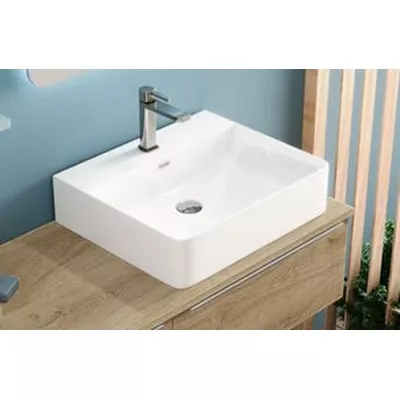 VASQUE A POSER NOVE CERAMIQUE BLANCHE 50X42X13 CM