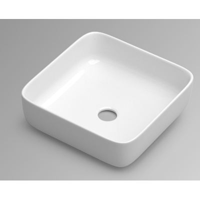 VASQUE A POSER SEI CERAMIQUE BLANCHE 39X14X39 CM
