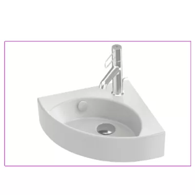 LAVE MAINS D'ANGLE ODEON RIVE GAUCHE 34X34 CM BLANC