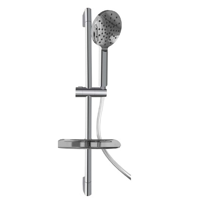 ENSEMBLE BARRE DOMAO 300 70CM Ø22MM,3JETSØ12CM AC,FLEX.1M75PVC,TABLETTE,CHROMÉ