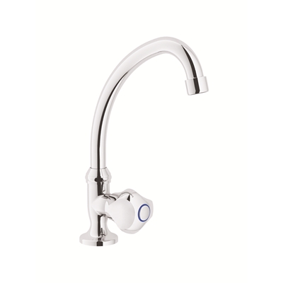 ROBINET SIMPLE BEC HAUT LAVE MAINS CHROME FLORA/KISS