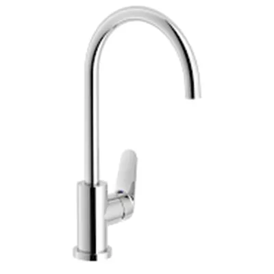 MITIGEUR ÉVIER BEC HAUT ROND MOBILE BLUES