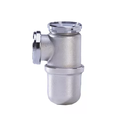 SIPHON LAVABO À ÉCROU 33X42 SORTIE Ø32MM NON RÉGLABLE CHROMÉ MAT