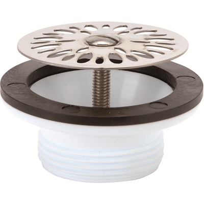 BONDE PVC LAVE MAIN 1''1/4 A GRILLE Ø 55MM L262