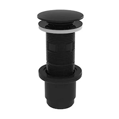 BONDE UNIVERSELLE LAVABO DIGICLIC CLAPET NOIR H100 MM