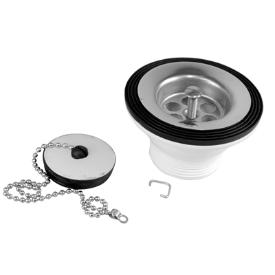 BONDE EVIER PVC Ø 84MM SANS TROP PLEIN / EVIER GRES