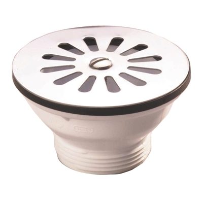 BONDE PLASTIQUE ÉVIER Ø 84MM À GRILLE
