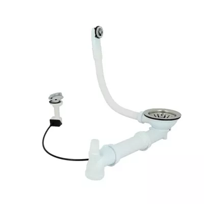 BONDE EVIER PVC D.114MM A PANIER AVEC TROP PLEIN